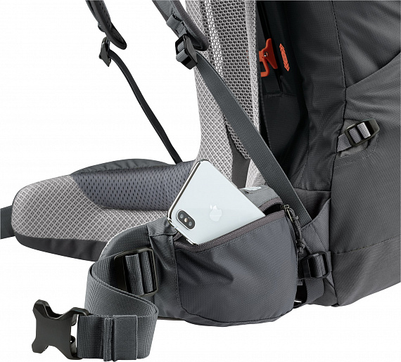 Рюкзак Deuter Futura Air Trek 60+10 Black/Graphite - Фото 10 большая