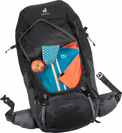Рюкзак Deuter Futura Air Trek 60+10 Black/Graphite - Фото 12 большая