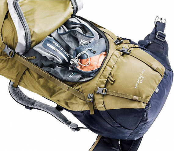 Рюкзак Deuter Aircontact Pro 60+15 Clay/Navy - Фото 5 большая