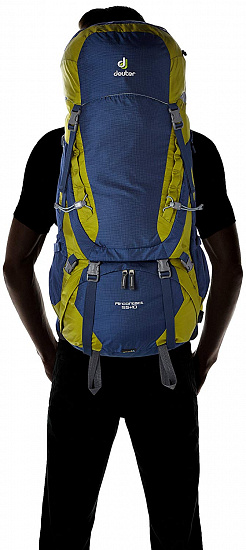 Рюкзак Deuter Aircontact 55 +10 Black-Titan - Фото 4 большая