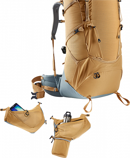 Рюкзак Deuter Aircontact Core 60+10 Almond/Teal - Фото 10 большая