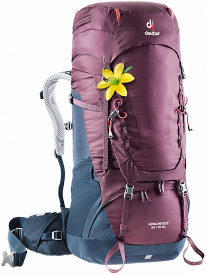 Рюкзак Deuter Aircontact 50 + 10 Sl Blackberry-Navy - Фото 1 большая