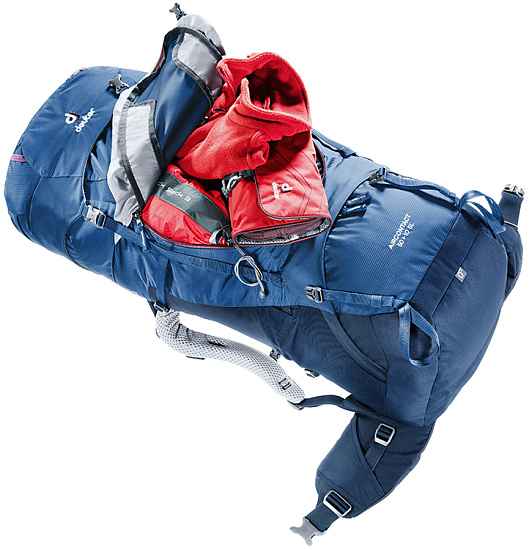 Рюкзак Deuter Aircontact 45 + 10 Midnight-Navy - Фото 5 большая
