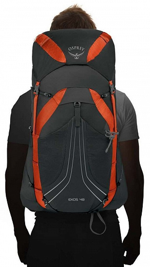 Рюкзак Osprey Exos 48 Blaze Black - Фото 11 большая