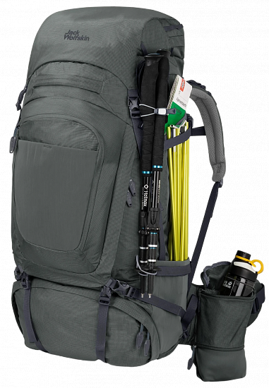 Рюкзак Jack Wolfskin Denali 75+10 Slate Green - Фото 4 большая