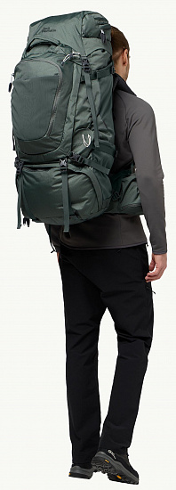 Рюкзак Jack Wolfskin Denali 75+10 Slate Green - Фото 12 большая