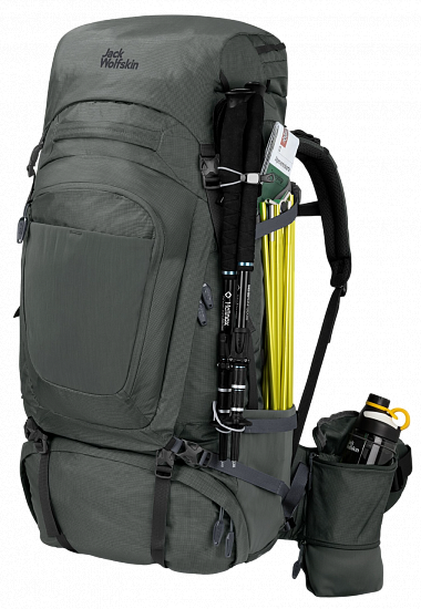 Рюкзак женский Jack Wolfskin Denali 65+10 Slate Green - Фото 3 большая