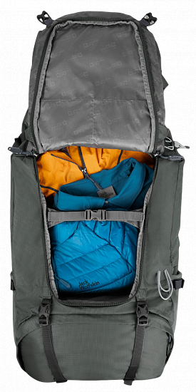 Рюкзак женский Jack Wolfskin Denali 65+10 Slate Green - Фото 4 большая