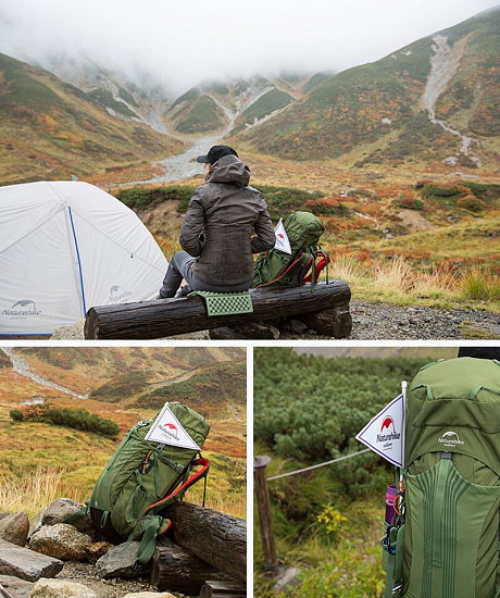 Рюкзак Naturehike Hiking 55 Green - Фото 12 большая