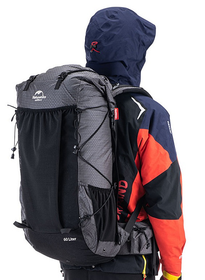 Рюкзак Naturehike Rock 60+5 Black - Фото 6 большая