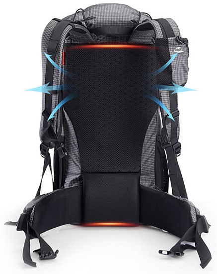 Рюкзак Naturehike Rock 60+5 Dyneema Black - Фото 2 большая