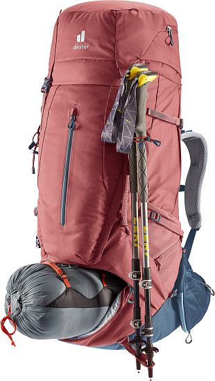 Рюкзак женский Deuter Aircontact X 80+15 SL Redwood/Ink - Фото 7 большая