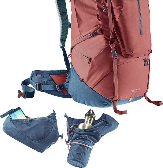 Рюкзак женский Deuter Aircontact X 80+15 SL Redwood/Ink - Фото 9 большая
