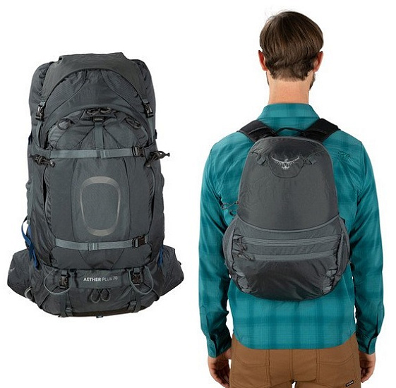 Рюкзак Osprey Aether Plus 70 Eclipse Grey - Фото 12 большая