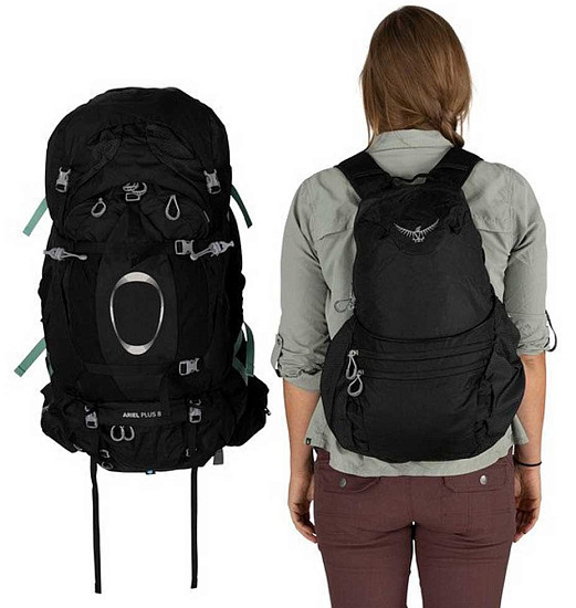 Рюкзак женский Osprey Ariel Plus 85 Black - Фото 16 большая