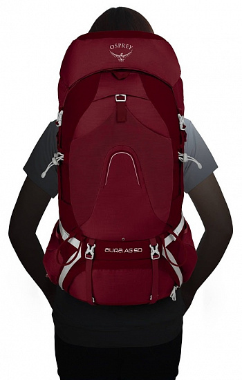 Рюкзак женский Osprey Aura AG 50 Gamma Red - Фото 4 большая