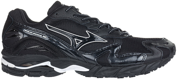 Кроссовки мужские Mizuno Wave Rider 10 Kuro Чер/Бел - Фото 1 большая