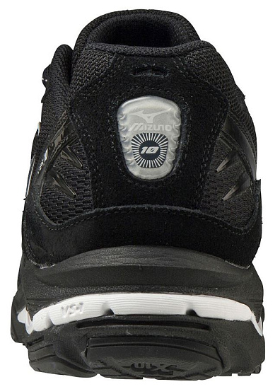 Кроссовки мужские Mizuno Wave Rider 10 Kuro Чер/Бел - Фото 4 большая