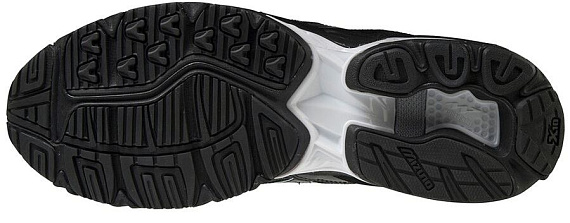 Кроссовки мужские Mizuno Wave Rider 10 Kuro Чер/Бел - Фото 5 большая