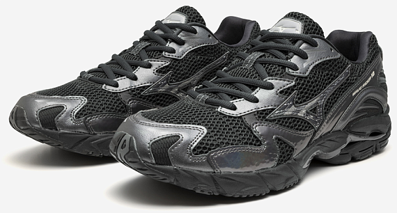 Кроссовки Mizuno Wave Rider 10 BlackSand/BlackSand/MetallicGr - Фото 5 большая