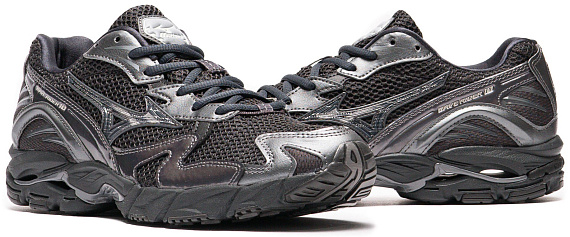 Кроссовки Mizuno Wave Rider 10 BlackSand/BlackSand/MetallicGr - Фото 6 большая