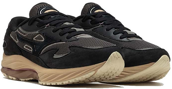Кроссовки Mizuno Wave Rider Β Black Sand/Black/Latte - Фото 4 большая