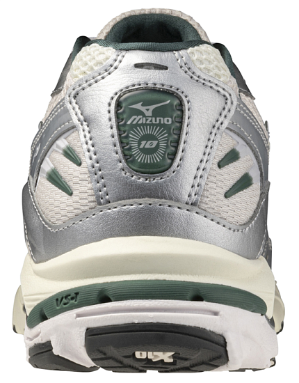 Кроссовки Mizuno Wave Rider 10 Snow White/Slate/Bistro Green - Фото 2 большая