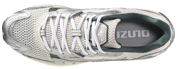 Кроссовки Mizuno Wave Rider 10 Snow White/Slate/Bistro Green - Фото 3 большая