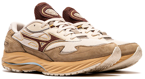 Кроссовки Mizuno Wave Rider Beta Vintage Khaki/Chicory Coffee/Lan - Фото 4 большая
