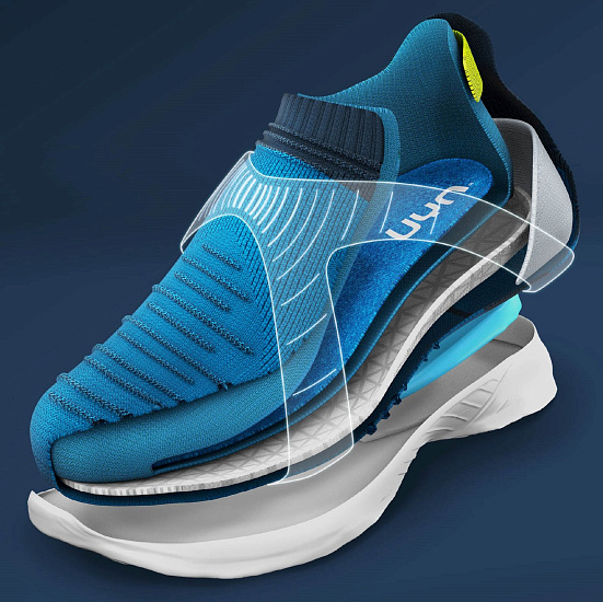 Кроссовки мужские UYN X-Cross Tune Sand/Blue - Фото 7 большая