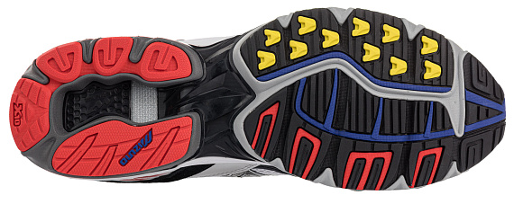 Кроссовки мужские Mizuno Wave Rider 10 Бел/Чер/Крас - Фото 3 большая