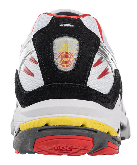 Кроссовки мужские Mizuno Wave Rider 10 Бел/Чер/Крас - Фото 4 большая