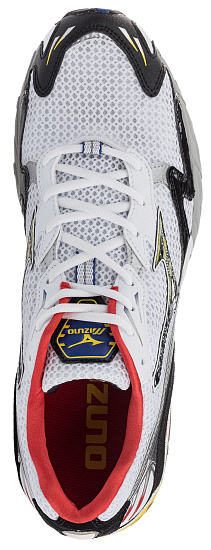 Кроссовки мужские Mizuno Wave Rider 10 Бел/Чер/Крас - Фото 5 большая