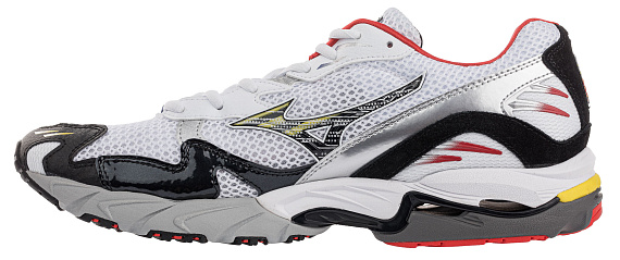 Кроссовки мужские Mizuno Wave Rider 10 Бел/Чер/Крас - Фото 6 большая