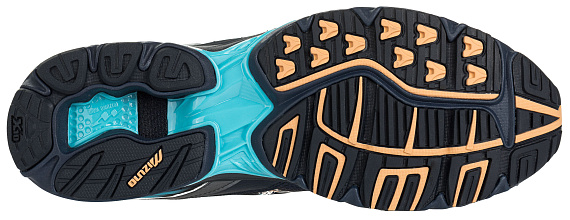 Кроссовки мужские Mizuno Wave Rider 10 Т.Син/Т.Син/Бирюз - Фото 4 большая