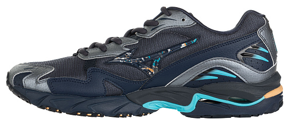 Кроссовки мужские Mizuno Wave Rider 10 Т.Син/Т.Син/Бирюз - Фото 5 большая