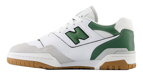Кроссовки New Balance 550 White/Green - Фото 2 большая