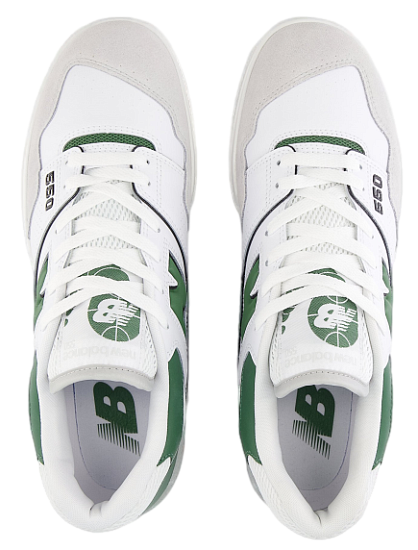 Кроссовки New Balance 550 White/Green - Фото 3 большая