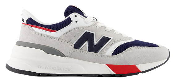 Кроссовки New Balance 997R Grey/Navy/Red - Фото 1 большая