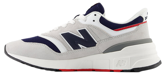 Кроссовки New Balance 997R Grey/Navy/Red - Фото 2 большая