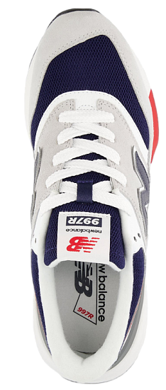 Кроссовки New Balance 997R Grey/Navy/Red - Фото 3 большая
