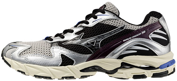 Кроссовки Mizuno Wave Rider 10 Harbor Mist/Blk/Fig - Фото 2 большая