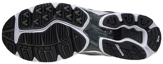 Кроссовки Mizuno Wave Rider 10 White/Silver/Black - Фото 3 большая