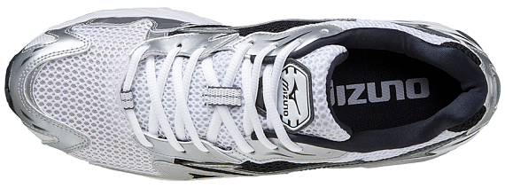 Кроссовки Mizuno Wave Rider 10 White/Silver/Black - Фото 5 большая