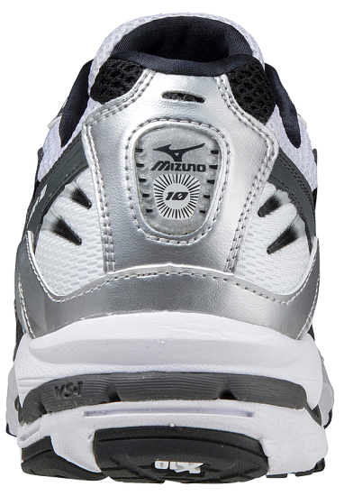 Кроссовки Mizuno Wave Rider 10 White/Silver/Black - Фото 6 большая