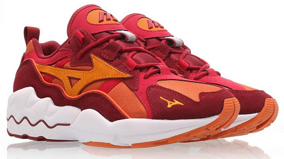 Кроссовки Mizuno Wave Rider 1 S Тыквен/Тыквен/Крас - Фото 7 большая