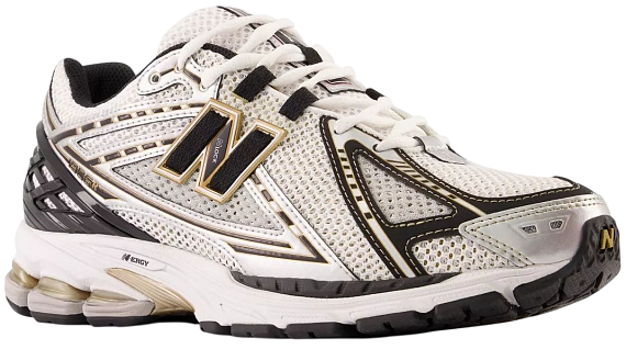 Кроссовки мужские New Balance 1906 White/Vintage Gold/Black - Фото 2 большая
