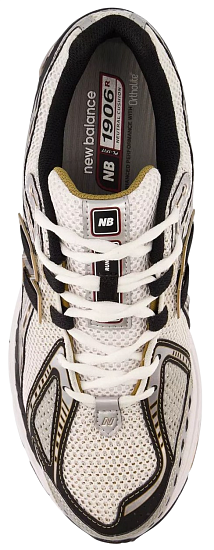 Кроссовки мужские New Balance 1906 White/Vintage Gold/Black - Фото 3 большая