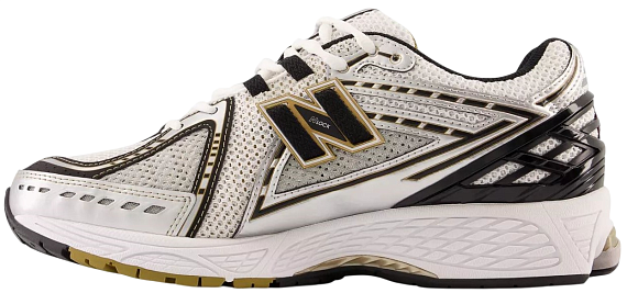 Кроссовки мужские New Balance 1906 White/Vintage Gold/Black - Фото 4 большая