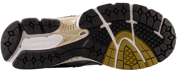 Кроссовки мужские New Balance 1906 White/Vintage Gold/Black - Фото 5 большая